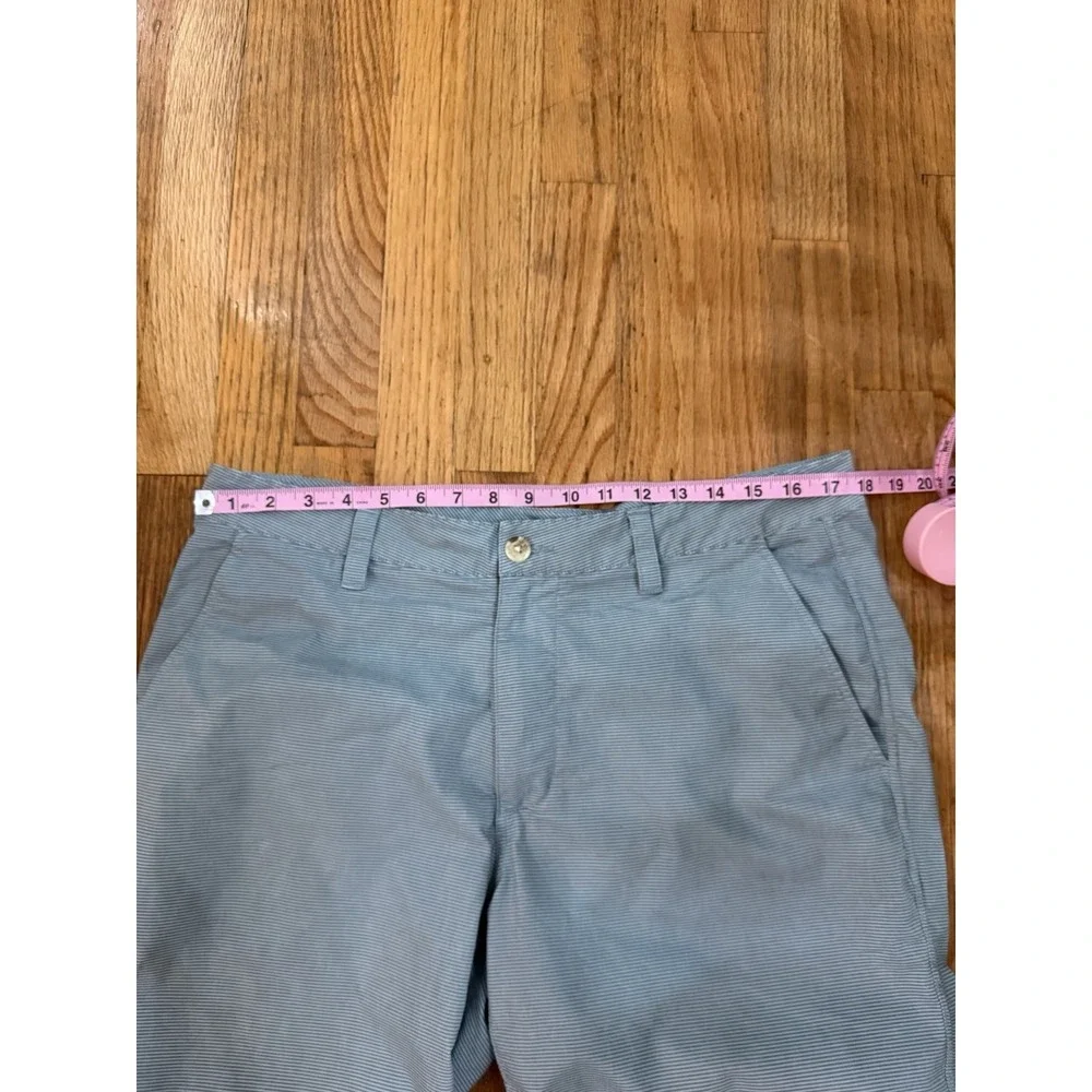 Southern Tide Men's 36 T3 Golf Shorts Blue Stripe  Flat Front Stretch 9